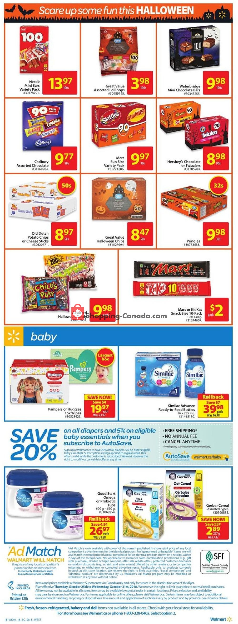 Walmart flyer from Thursday October 25, 2018 to Wednesday October 31, 2018 - page 8