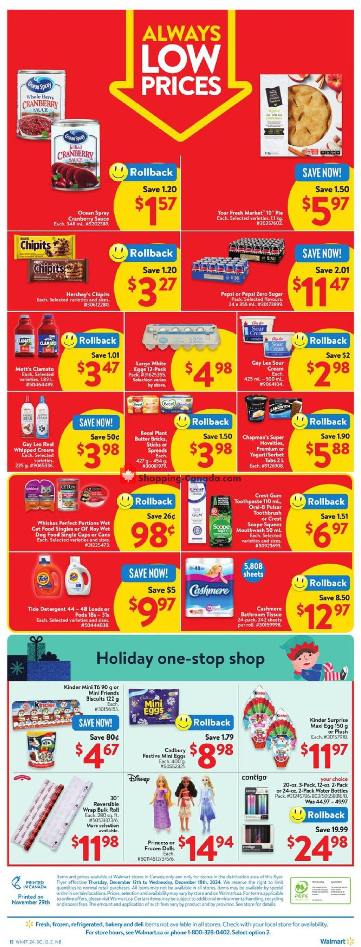 Walmart flyer from Thursday December 12, 2024 to Wednesday December 18, 2024 - page 2