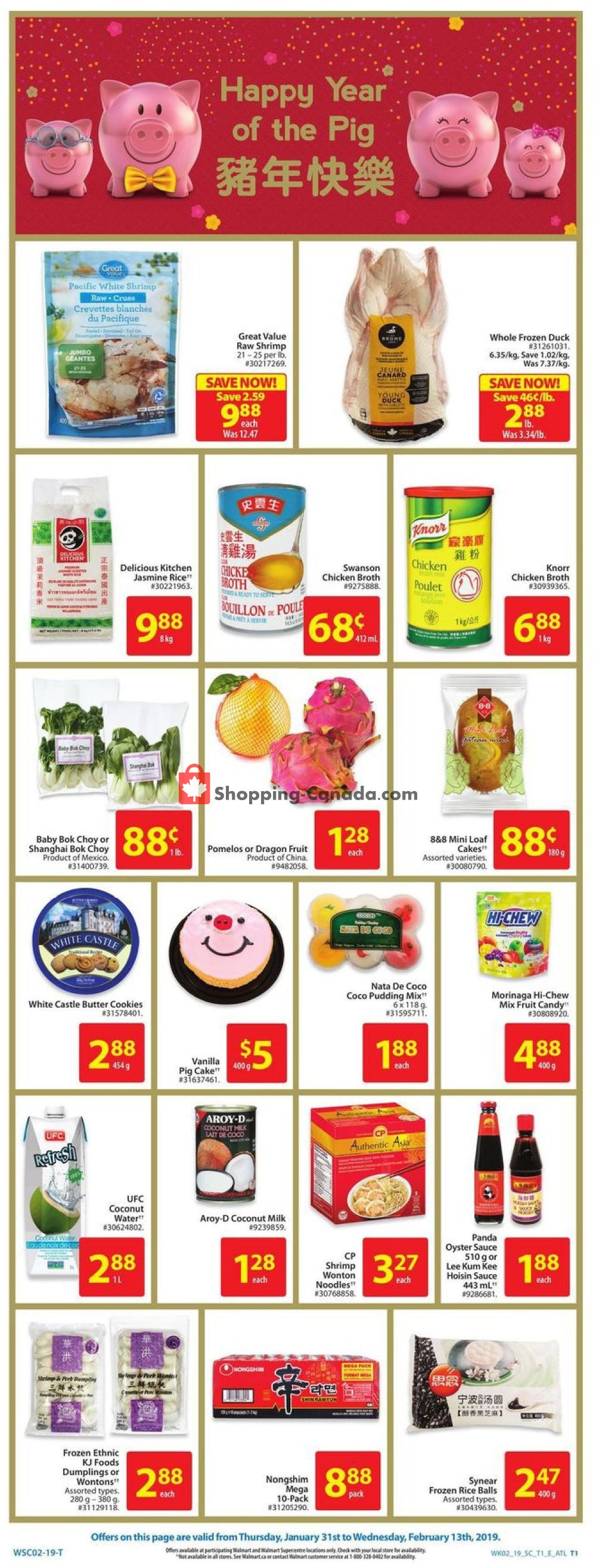 Walmart flyer from Thursday January 31, 2019 to Wednesday February 6, 2019 - page 1