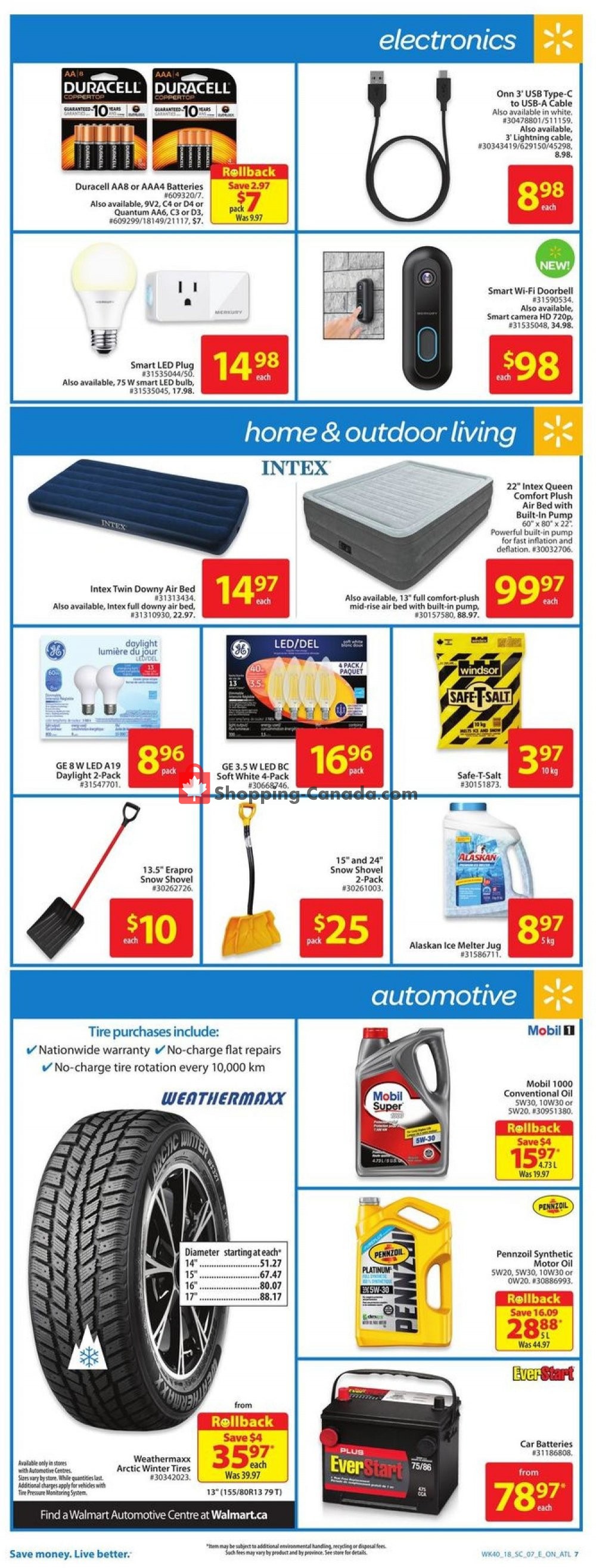 Walmart flyer from Thursday October 25, 2018 to Wednesday October 31, 2018 - page 7