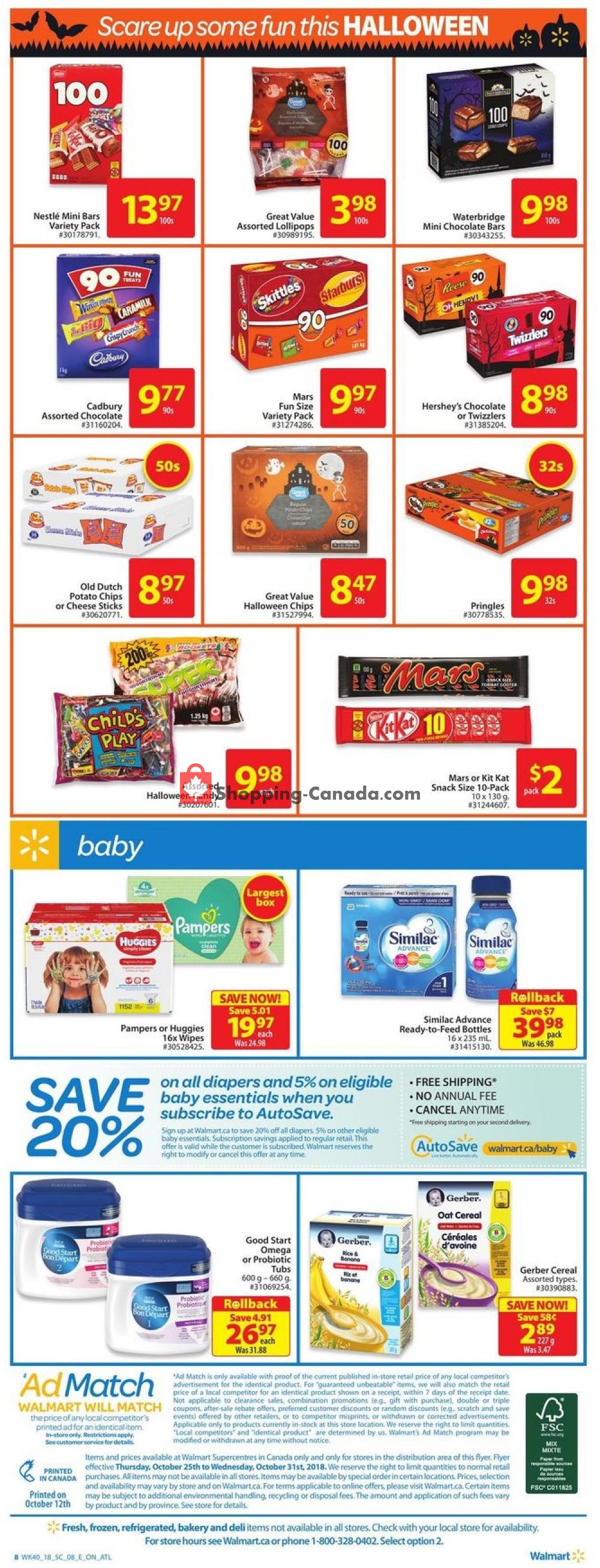 Walmart flyer from Thursday October 25, 2018 to Wednesday October 31, 2018 - page 8