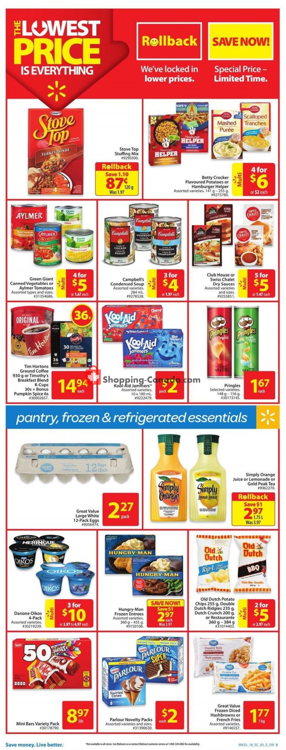 Walmart Canada, flyer Ontario September 20 September 26, 2018