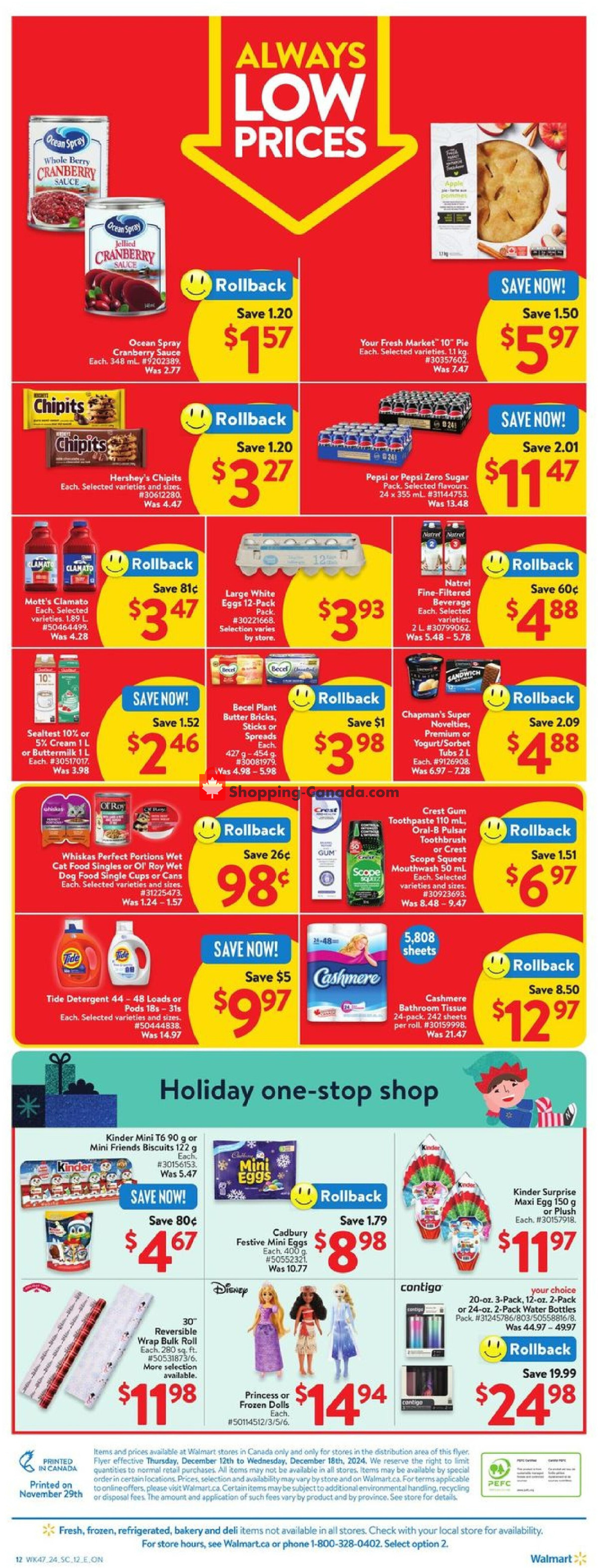 Walmart flyer from Thursday December 12, 2024 to Wednesday December 18, 2024 - page 2