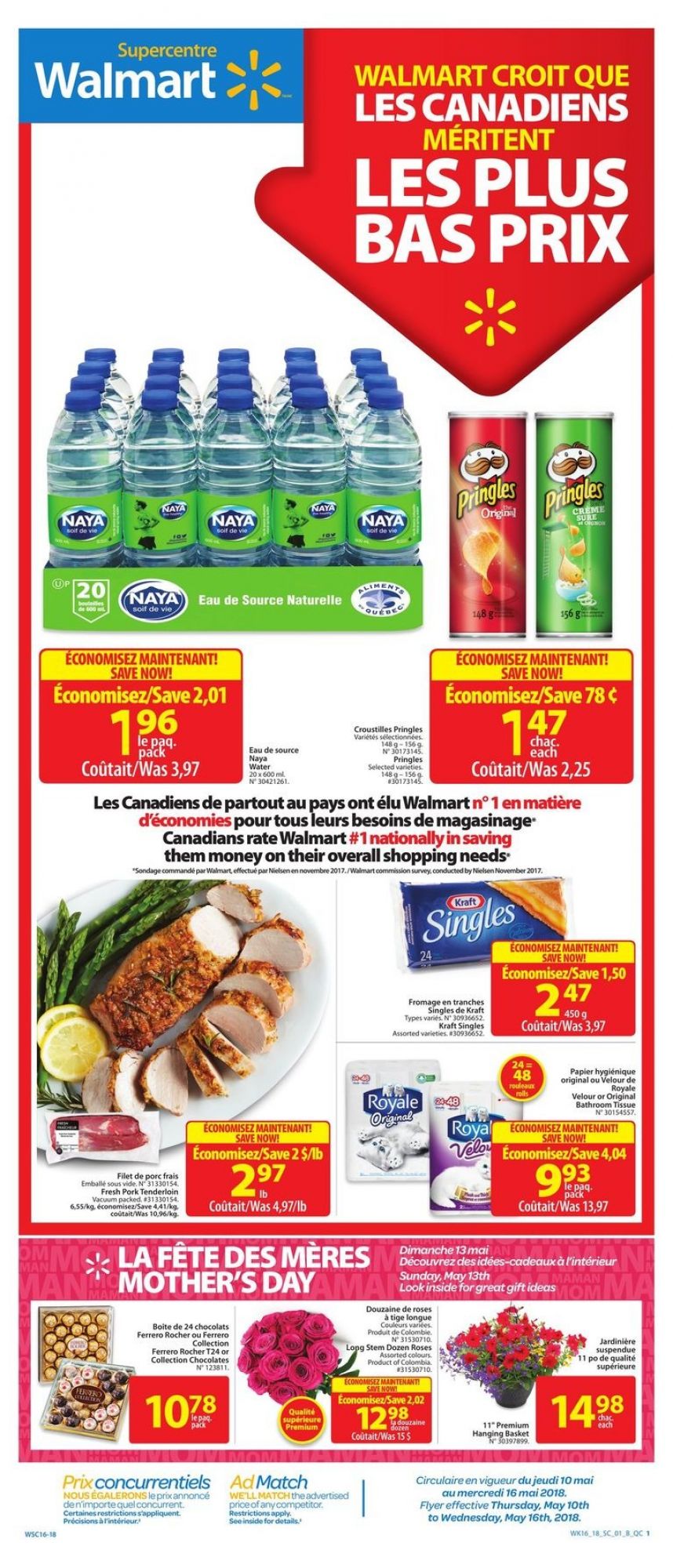 Walmart flyer from Thursday May 10, 2018 to Wednesday May 16, 2018 - page 1