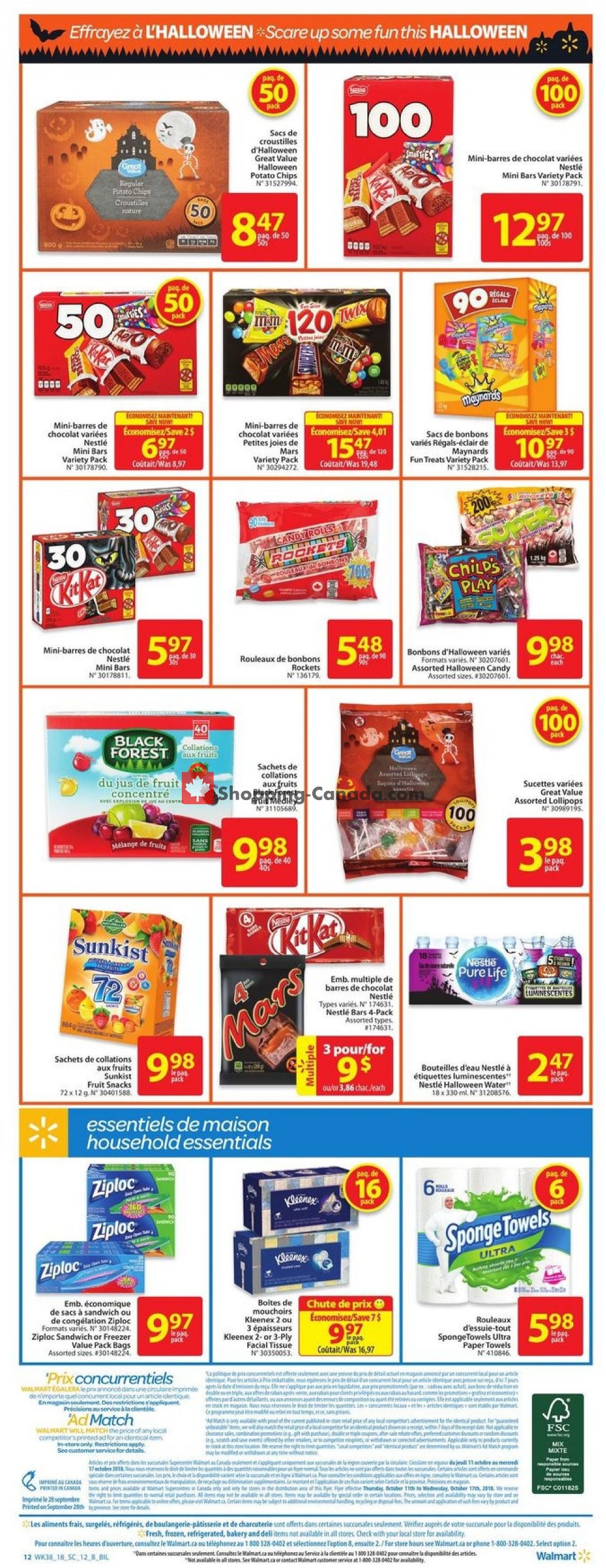 Walmart flyer from Thursday October 11, 2018 to Wednesday October 17, 2018 - page 19
