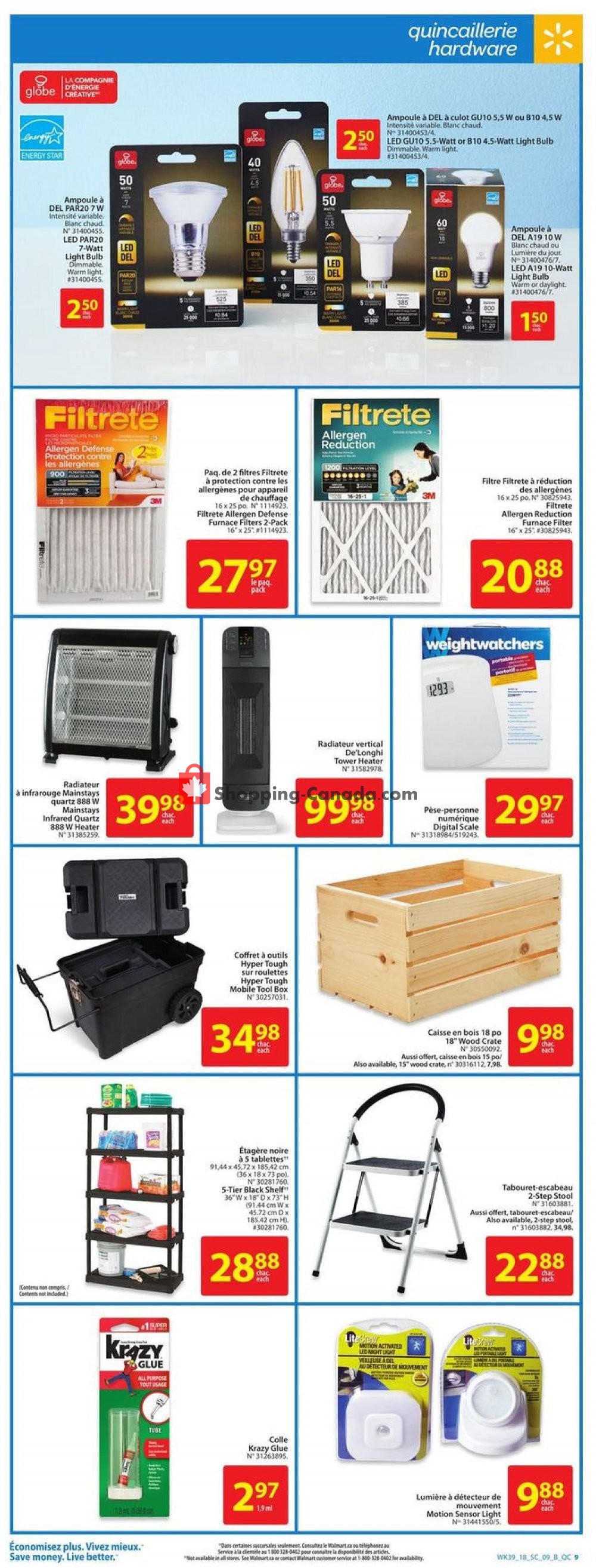 Walmart flyer from Thursday October 18, 2018 to Wednesday October 24, 2018 - page 10