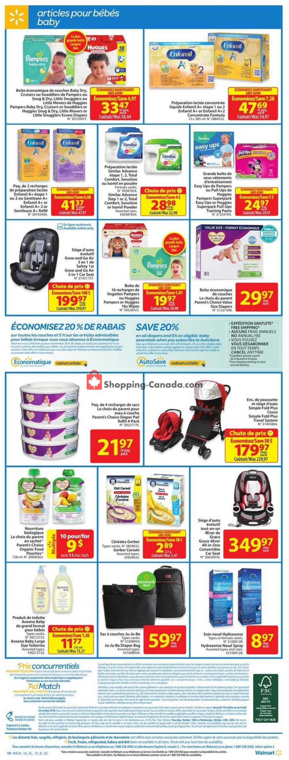 Walmart flyer from Thursday October 18, 2018 to Wednesday October 24, 2018 - page 12