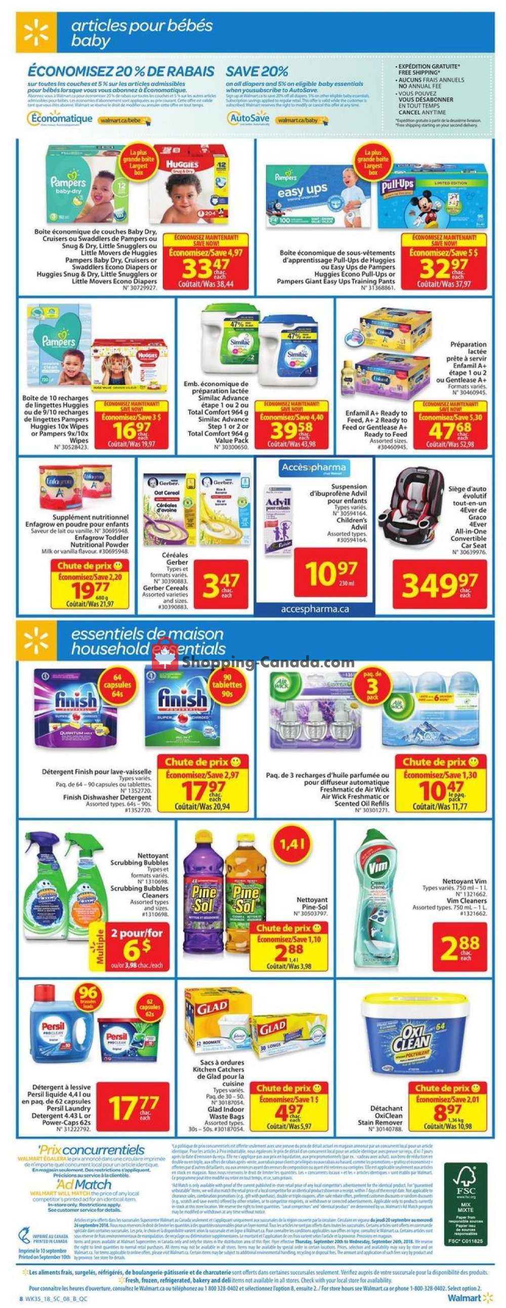 Walmart flyer from Thursday September 20, 2018 to Wednesday September 26, 2018 - page 14