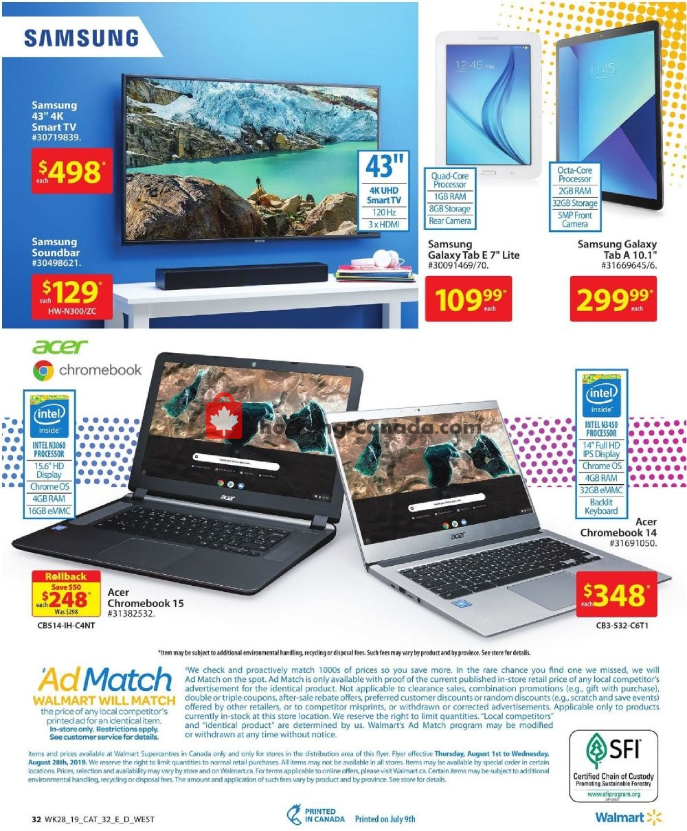 Walmart flyer from Thursday August 1, 2019 to Wednesday August 28, 2019 - page 35
