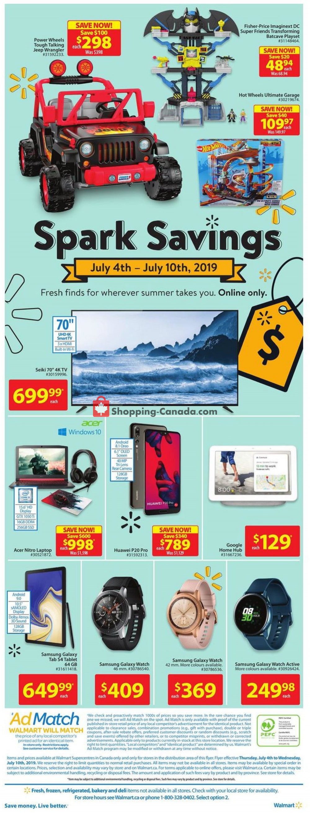 Walmart flyer from Thursday July 4, 2019 to Wednesday July 10, 2019 - page 4