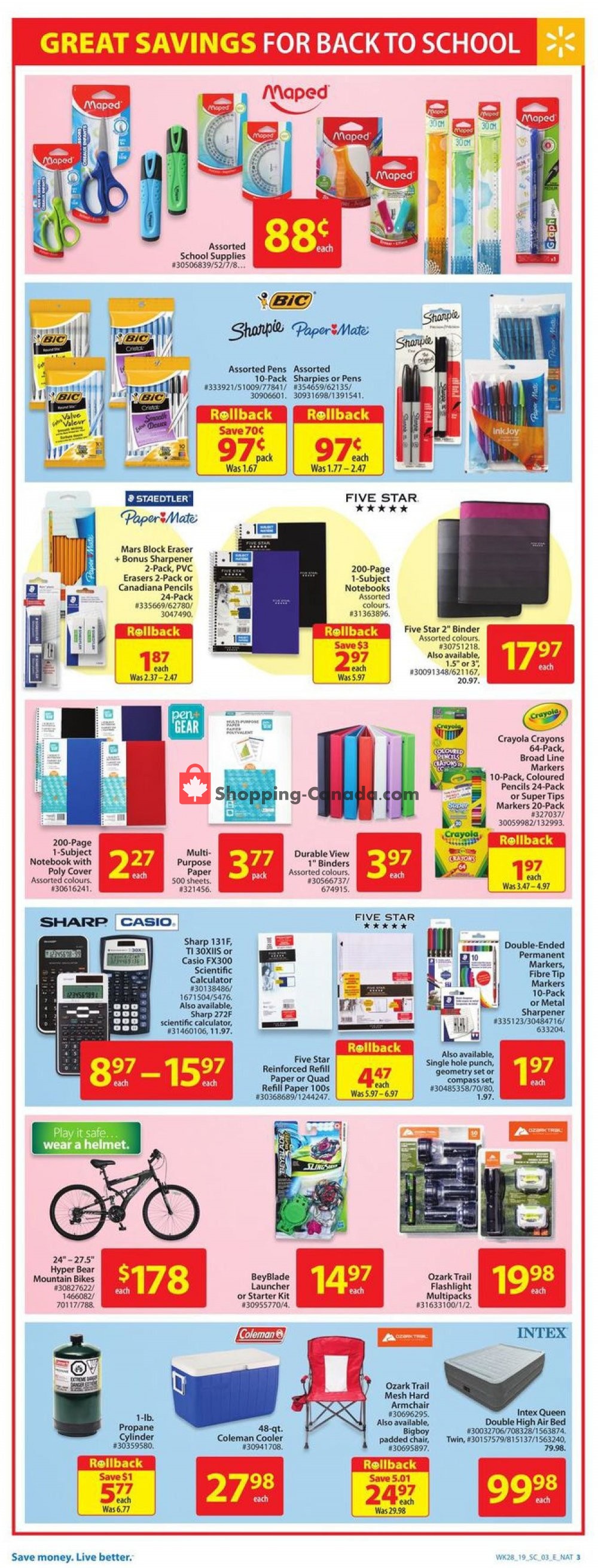 Walmart flyer from Thursday August 1, 2019 to Wednesday August 7, 2019 - page 3