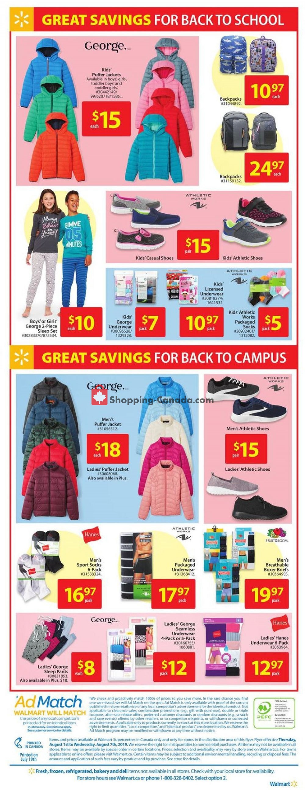 Walmart flyer from Thursday August 1, 2019 to Wednesday August 7, 2019 - page 4