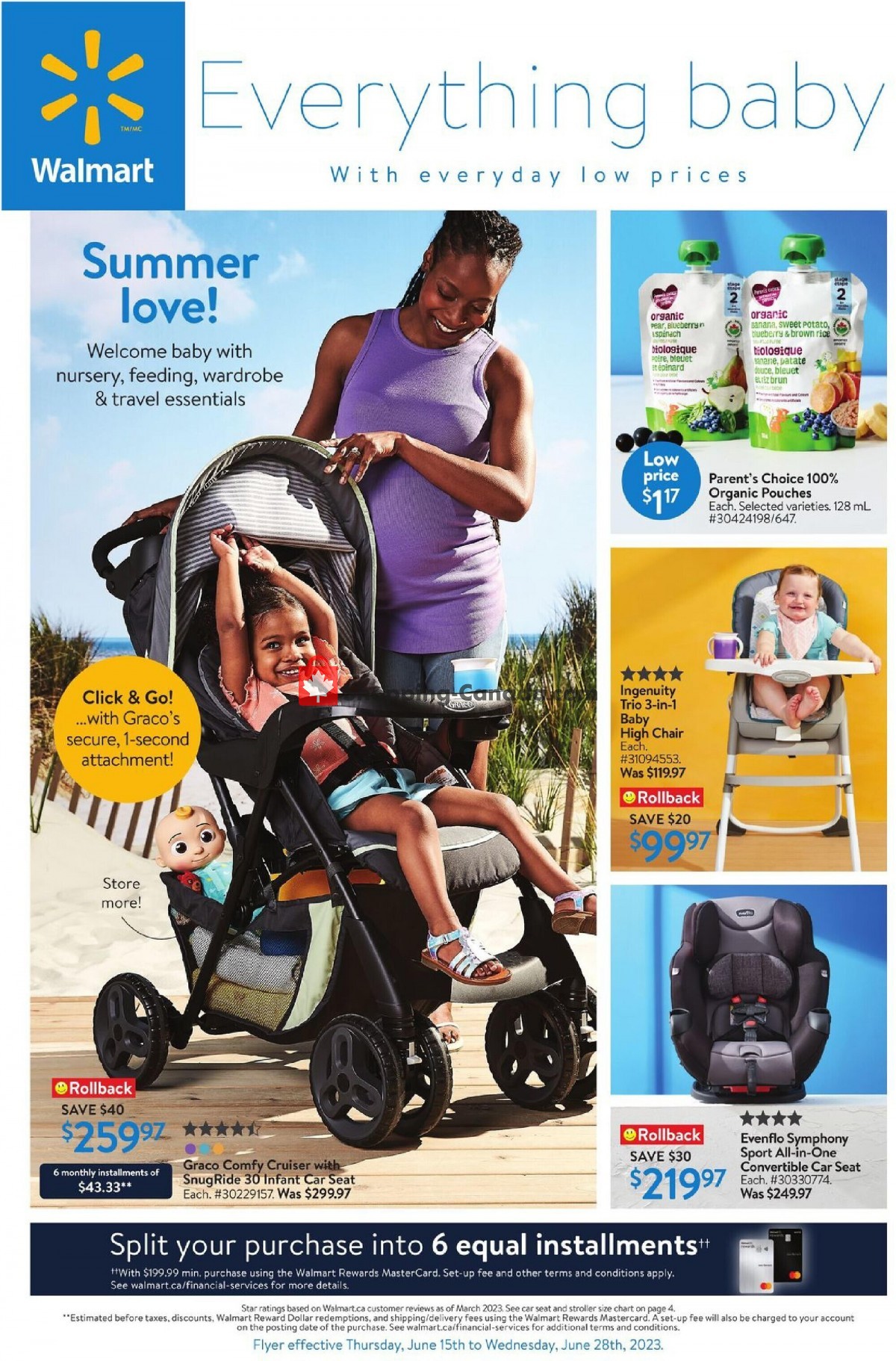 Walmart flyer from Thursday June 15, 2023 to Wednesday June 28, 2023 - page 1