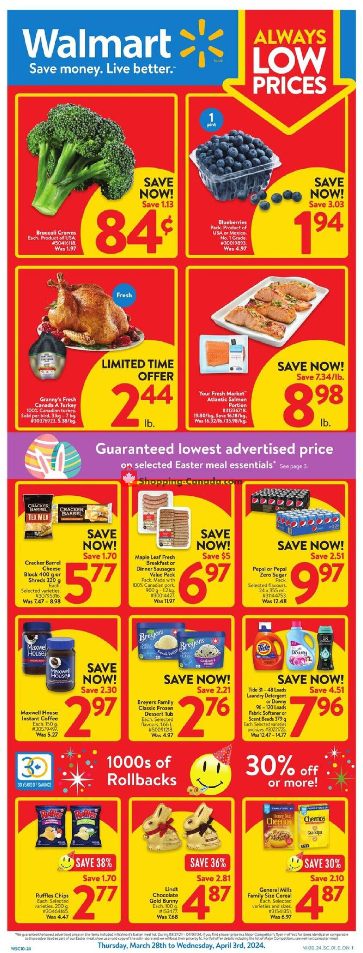 Walmart flyer from Thursday March 28, 2024 to Wednesday April 3, 2024 - page 3