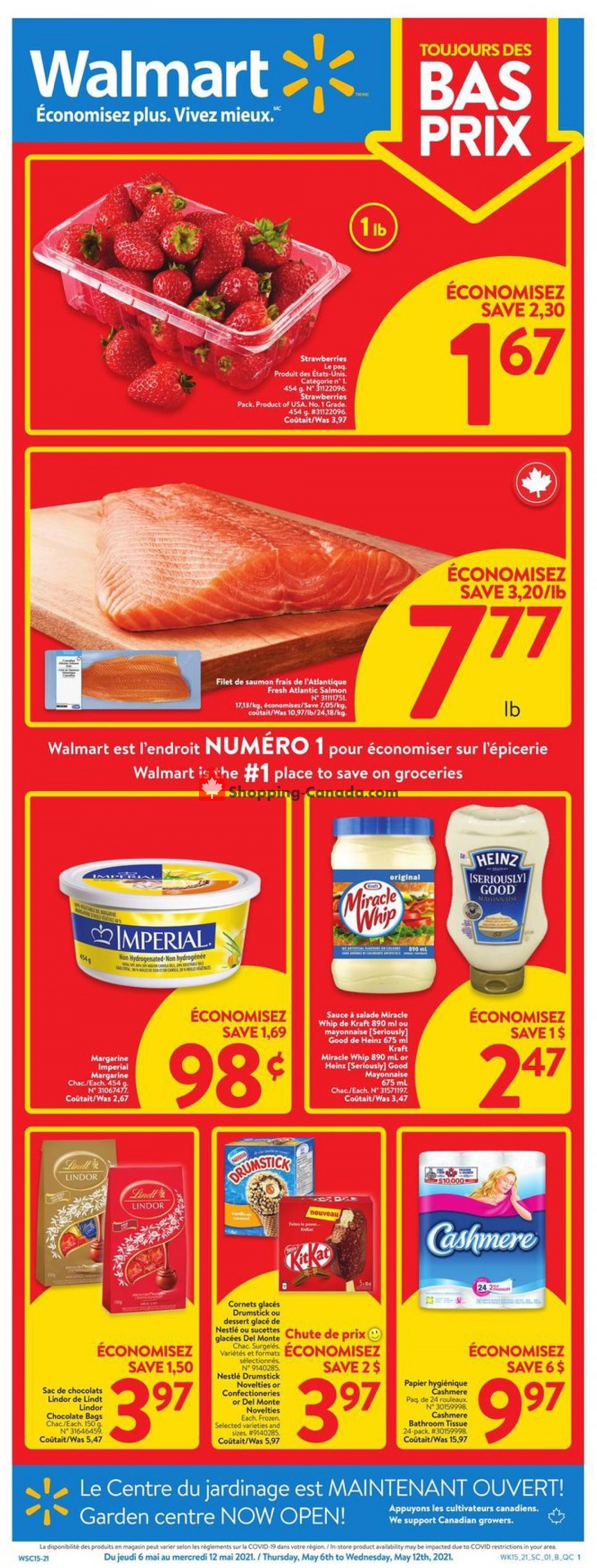 Walmart flyer from Thursday May 6, 2021 to Wednesday May 12, 2021 - page 1