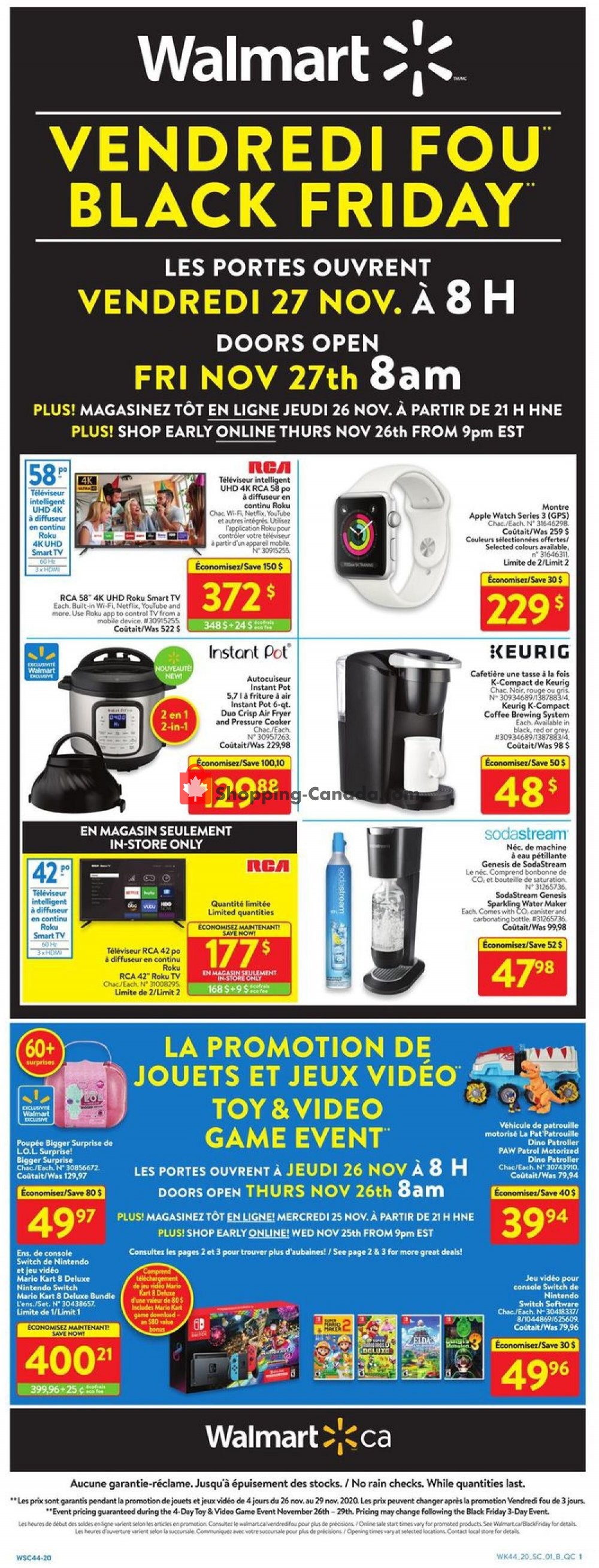 Walmart Canada, flyer - (Vendredi Fou - QC): November 27 ...