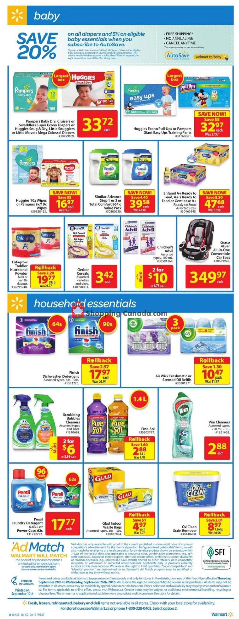 Walmart flyer from Thursday September 20, 2018 to Wednesday September 26, 2018 - page 14