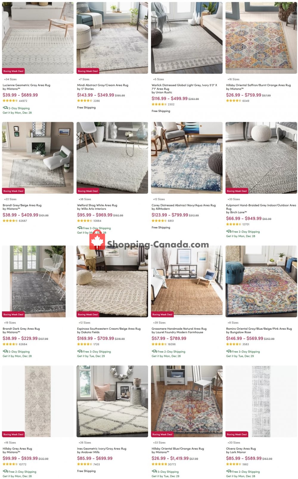 Wayfair Canada, flyer (Special Offer) December 24 December 30