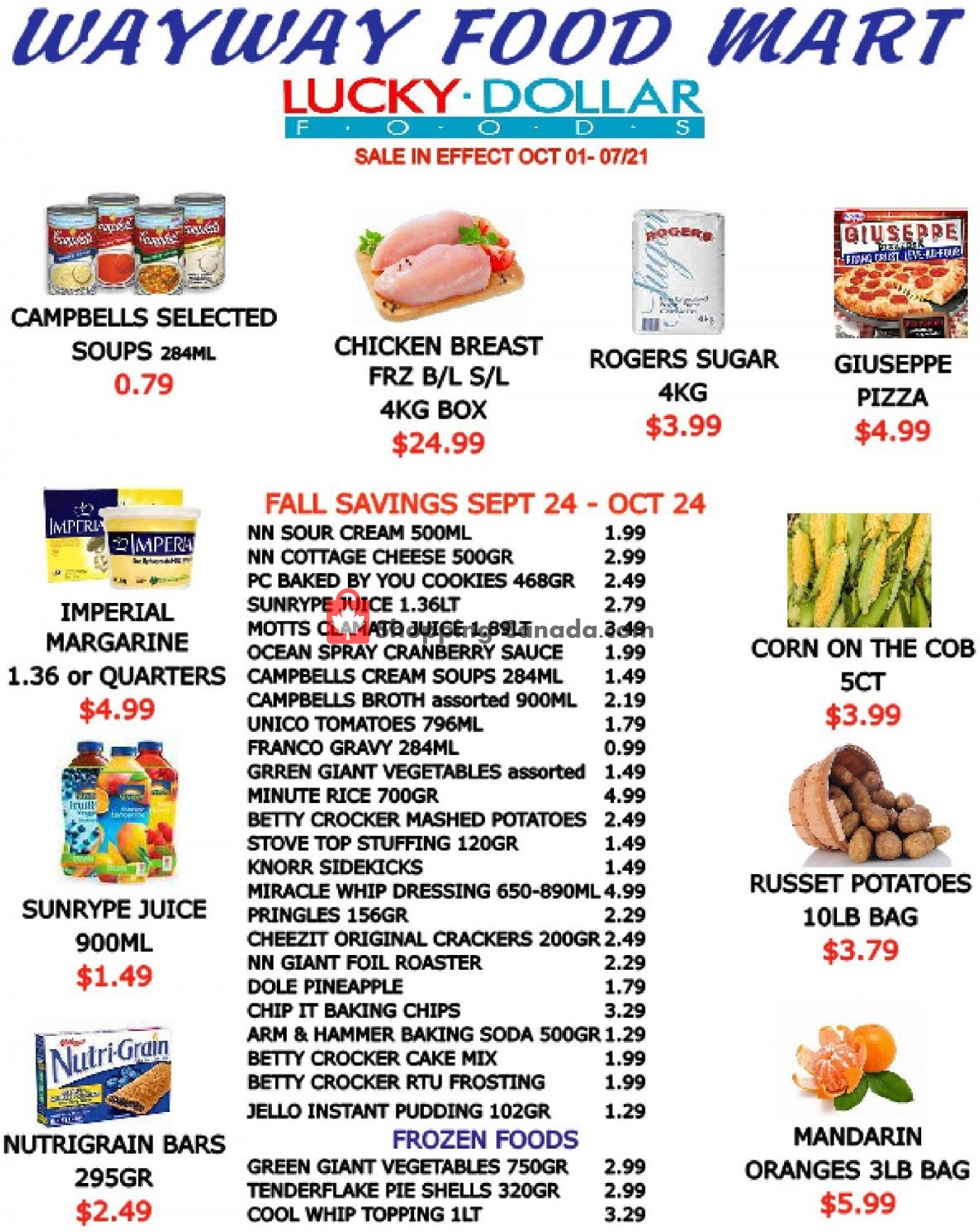 WayWay Food Mart flyer from Friday October 1, 2021 to Thursday October 7, 2021 - page 1