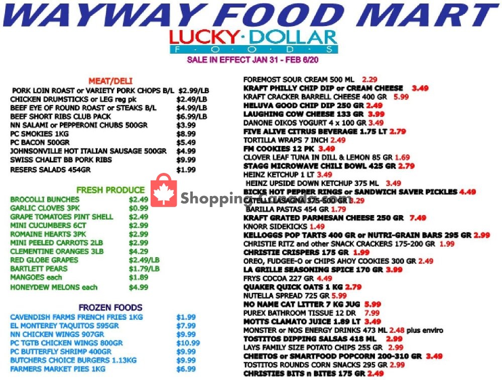 WayWay Food Mart flyer from Friday January 31, 2020 to Thursday February 6, 2020 - page 2