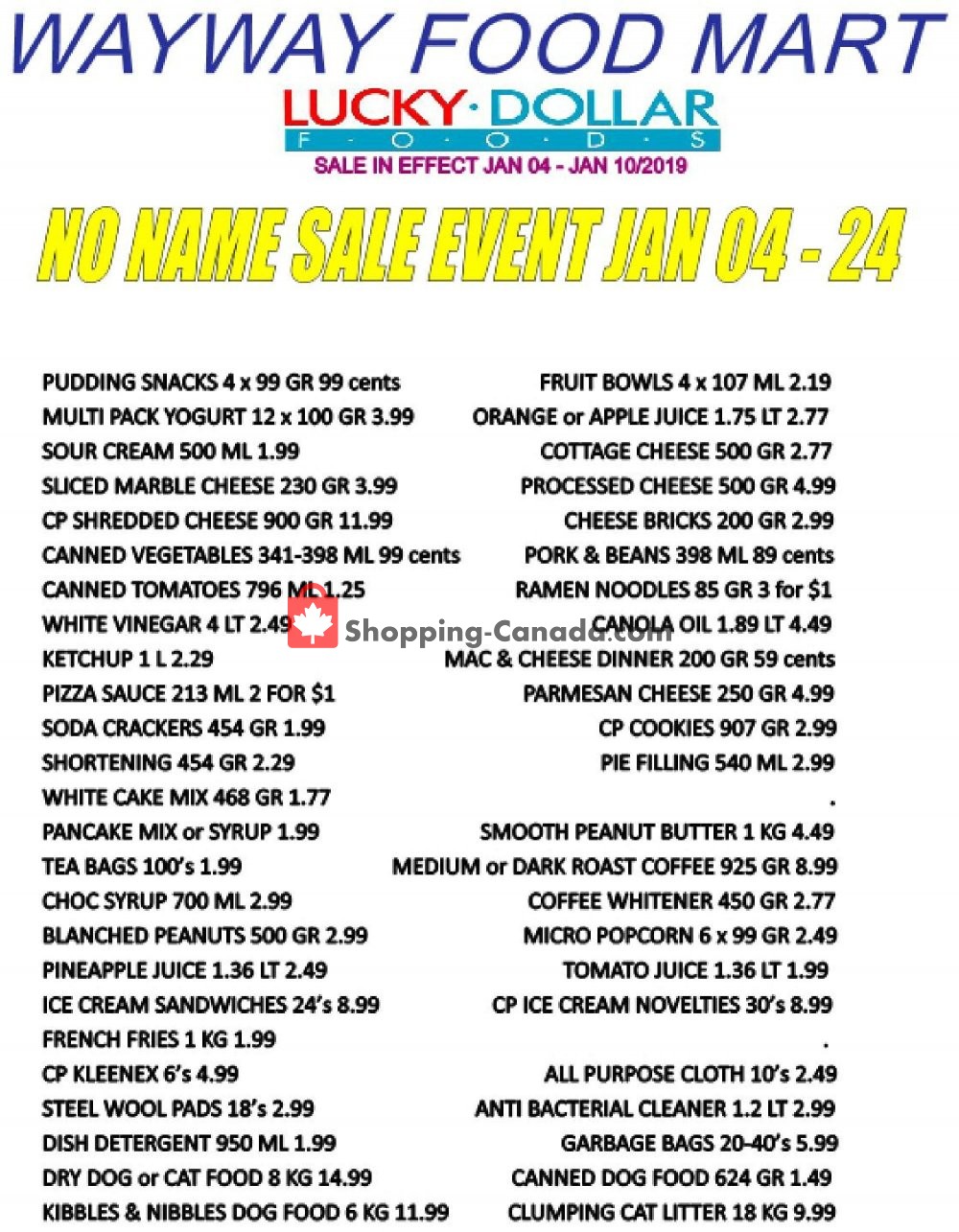 WayWay Food Mart flyer from Friday January 4, 2019 to Thursday January 10, 2019 - page 2