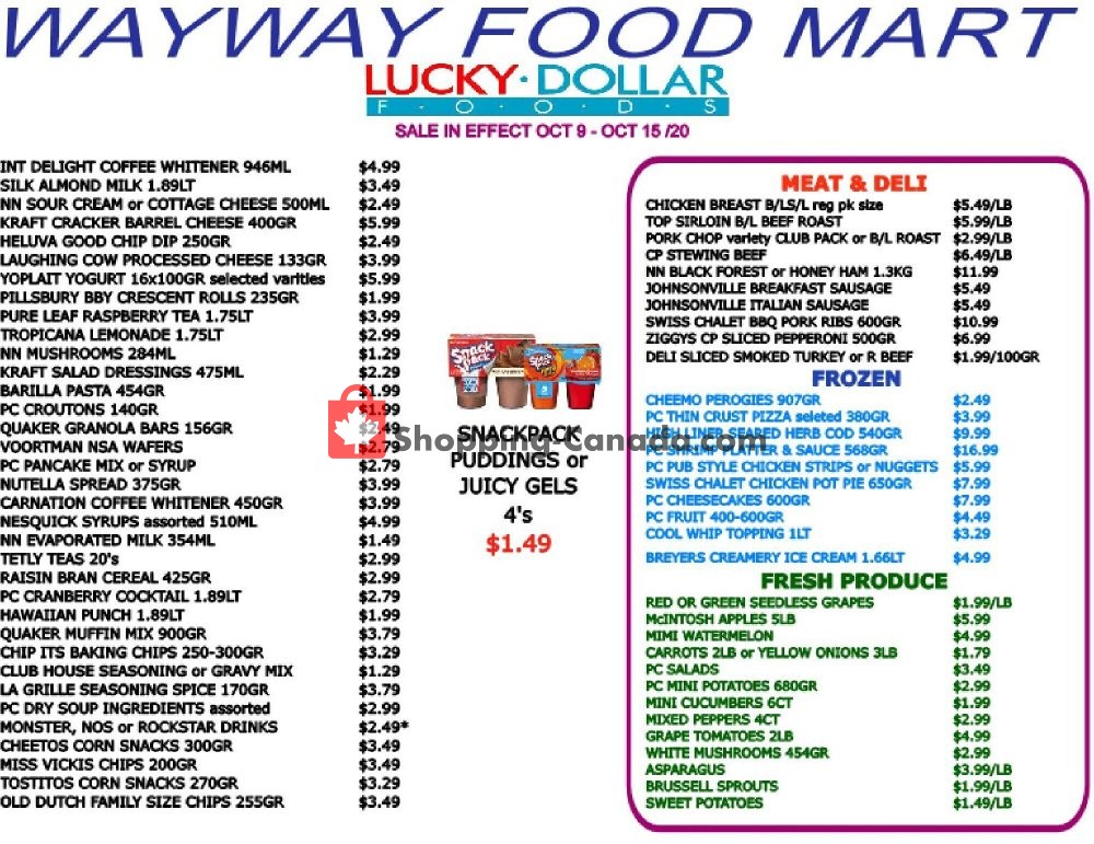 WayWay Food Mart flyer from Friday October 9, 2020 to Thursday October 15, 2020 - page 2