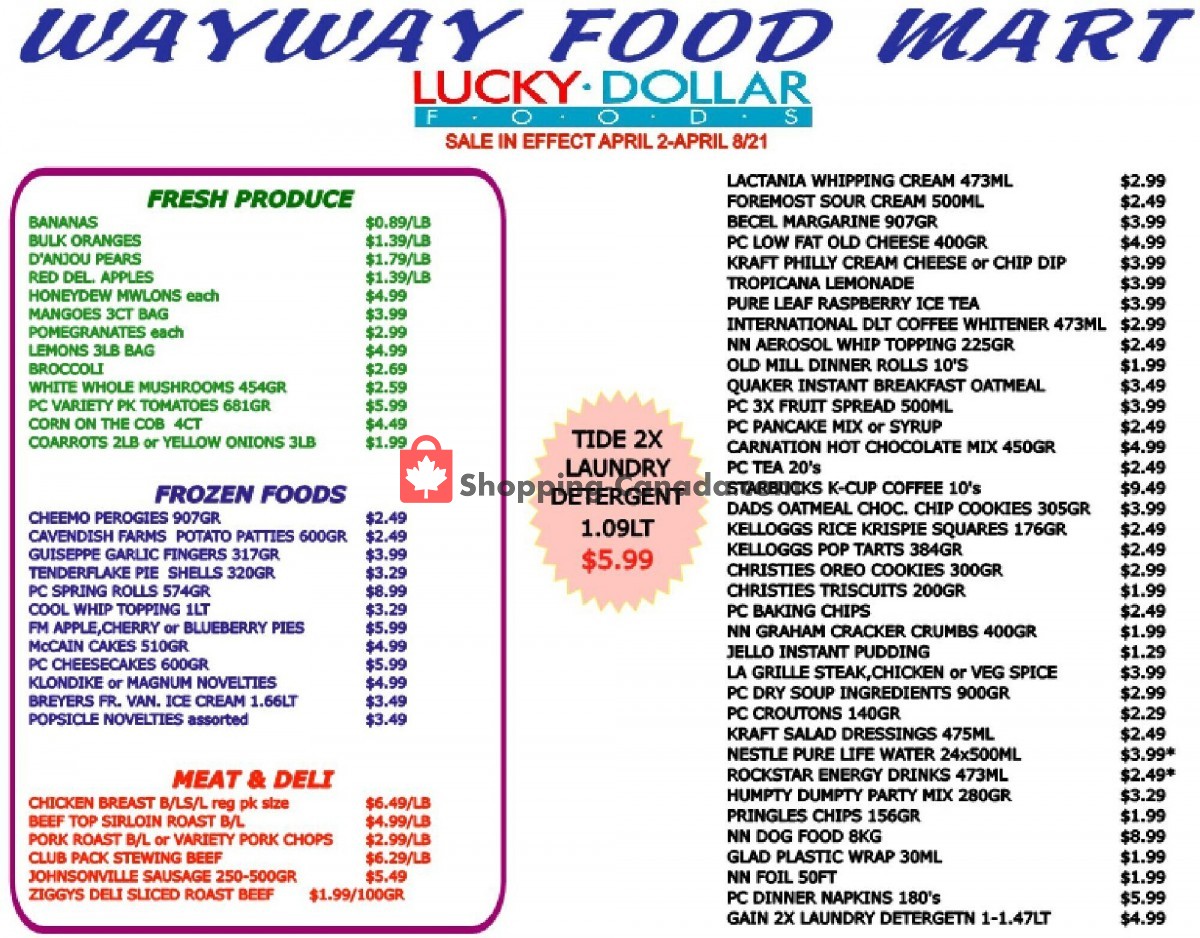 WayWay Food Mart flyer from Friday April 2, 2021 to Thursday April 8, 2021 - page 2