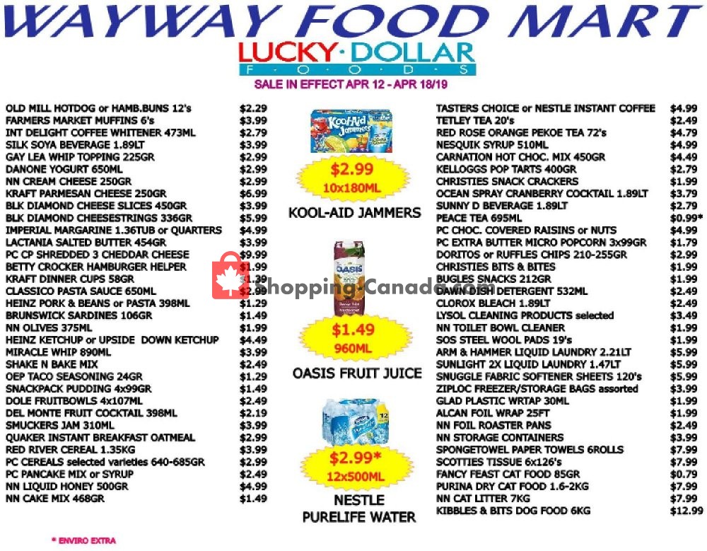 WayWay Food Mart flyer from Friday April 12, 2019 to Thursday April 18, 2019 - page 2