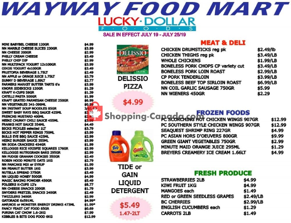 WayWay Food Mart flyer from Friday July 19, 2019 to Thursday July 25, 2019 - page 2