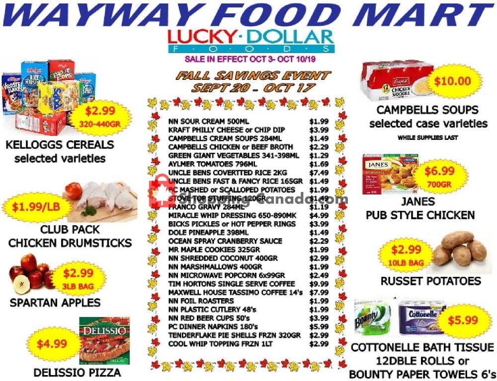 WayWay Food Mart flyer from Thursday October 3, 2019 to Thursday October 10, 2019 - page 1