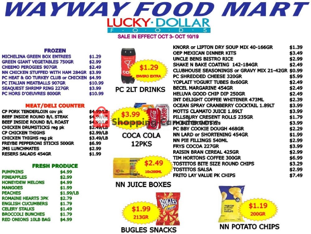WayWay Food Mart flyer from Thursday October 3, 2019 to Thursday October 10, 2019 - page 2