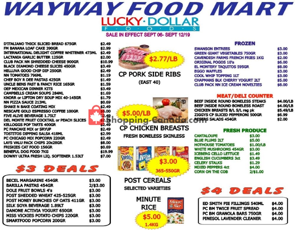 WayWay Food Mart flyer from Friday September 6, 2019 to Thursday September 12, 2019 - page 1
