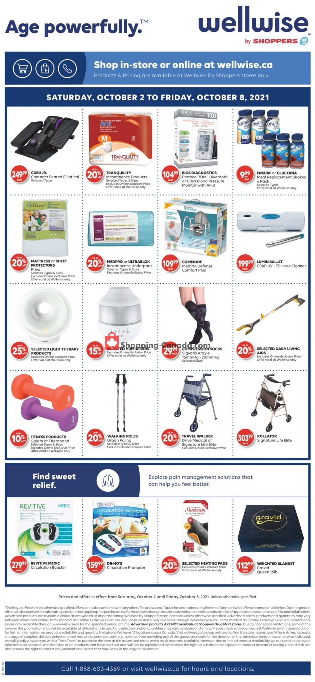 WellWise by Shoppers Drug Mart flyer from Saturday October 2, 2021 to Friday October 8, 2021 - page 1