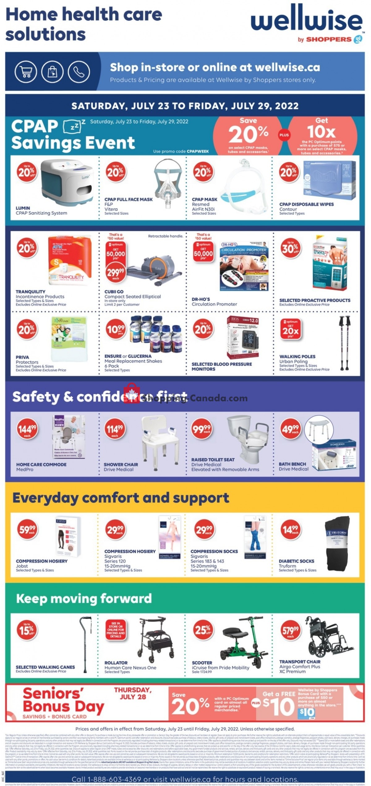 WellWise by Shoppers Drug Mart Canada, flyer (CPAP Savings Event