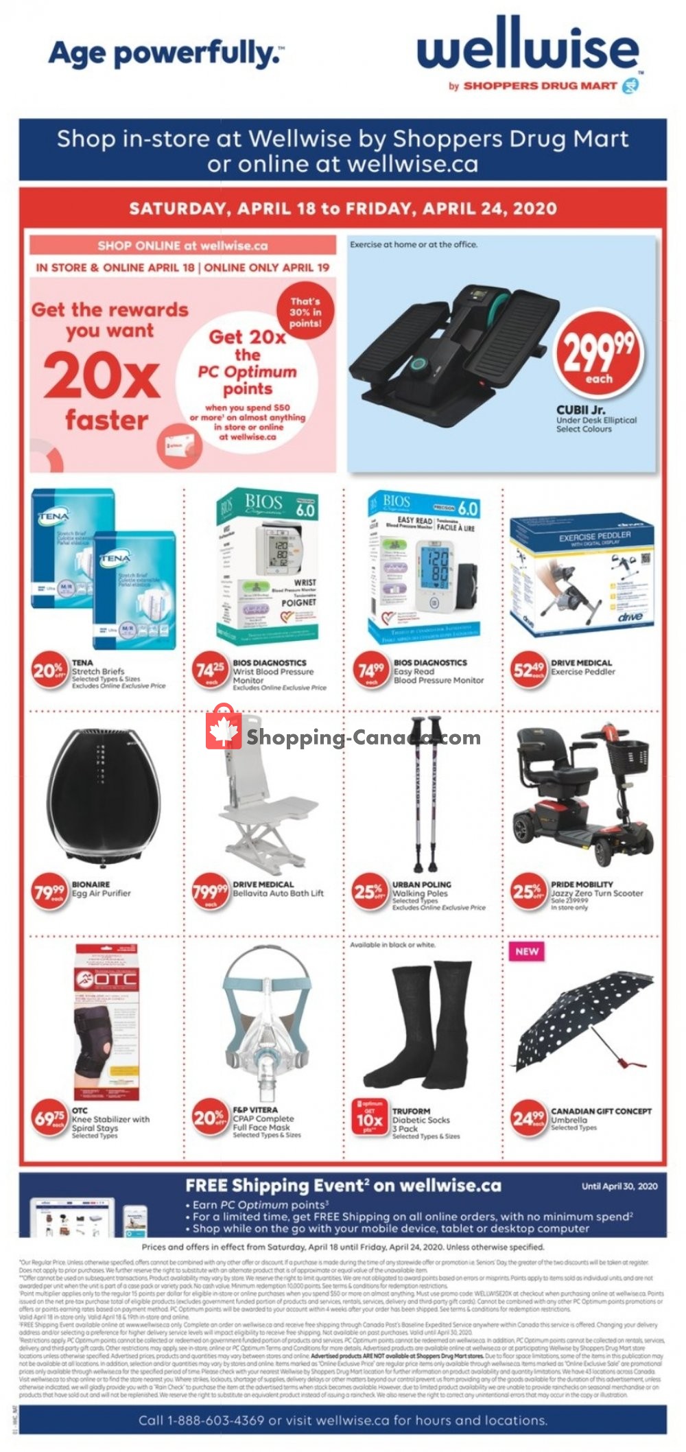 WellWise by Shoppers Drug Mart flyer from Saturday April 18, 2020 to Friday April 24, 2020 - page 1