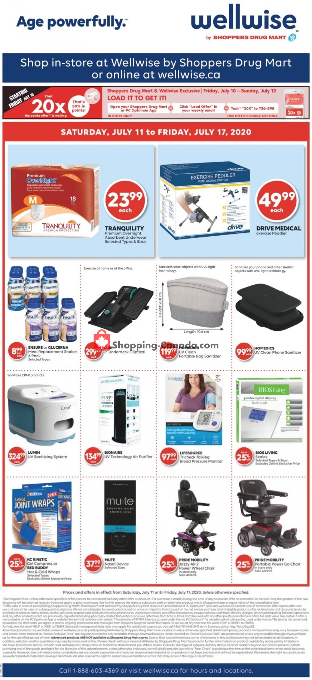 WellWise by Shoppers Drug Mart flyer from Saturday July 11, 2020 to Friday July 17, 2020 - page 1