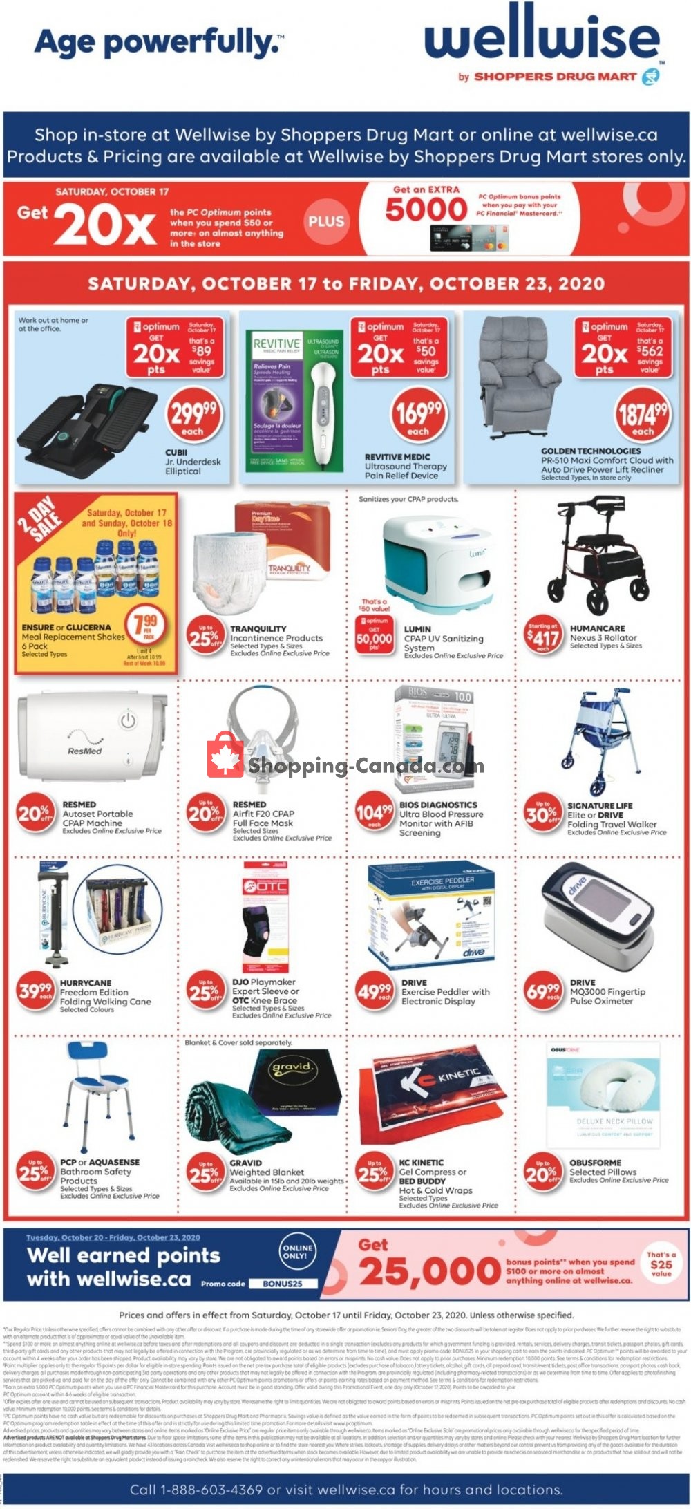 WellWise by Shoppers Drug Mart flyer from Saturday October 17, 2020 to Friday October 23, 2020 - page 1