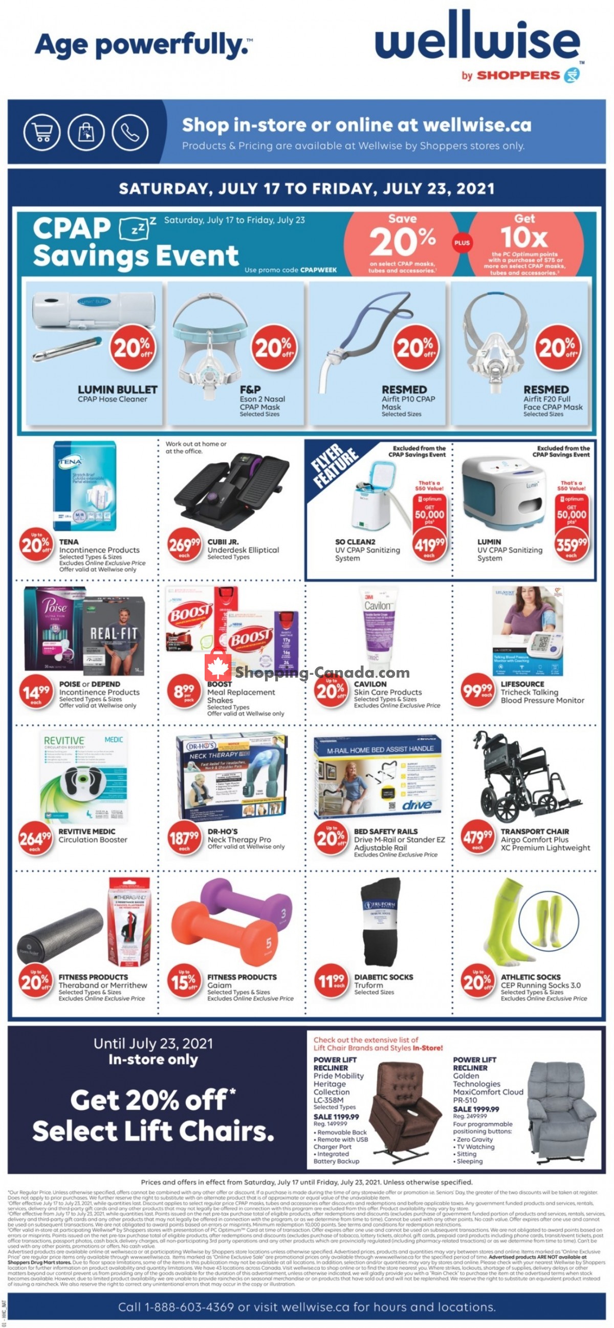 WellWise by Shoppers Drug Mart flyer from Saturday July 17, 2021 to Friday July 23, 2021 - page 1