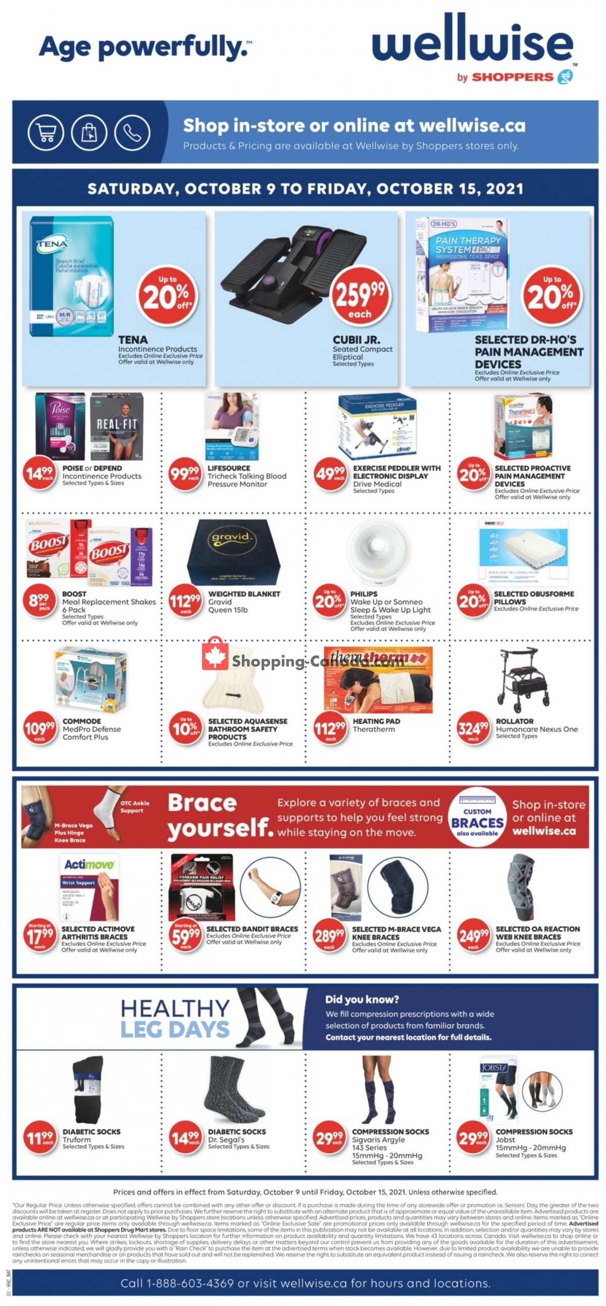 WellWise by Shoppers Drug Mart flyer from Saturday October 9, 2021 to Friday October 15, 2021 - page 1