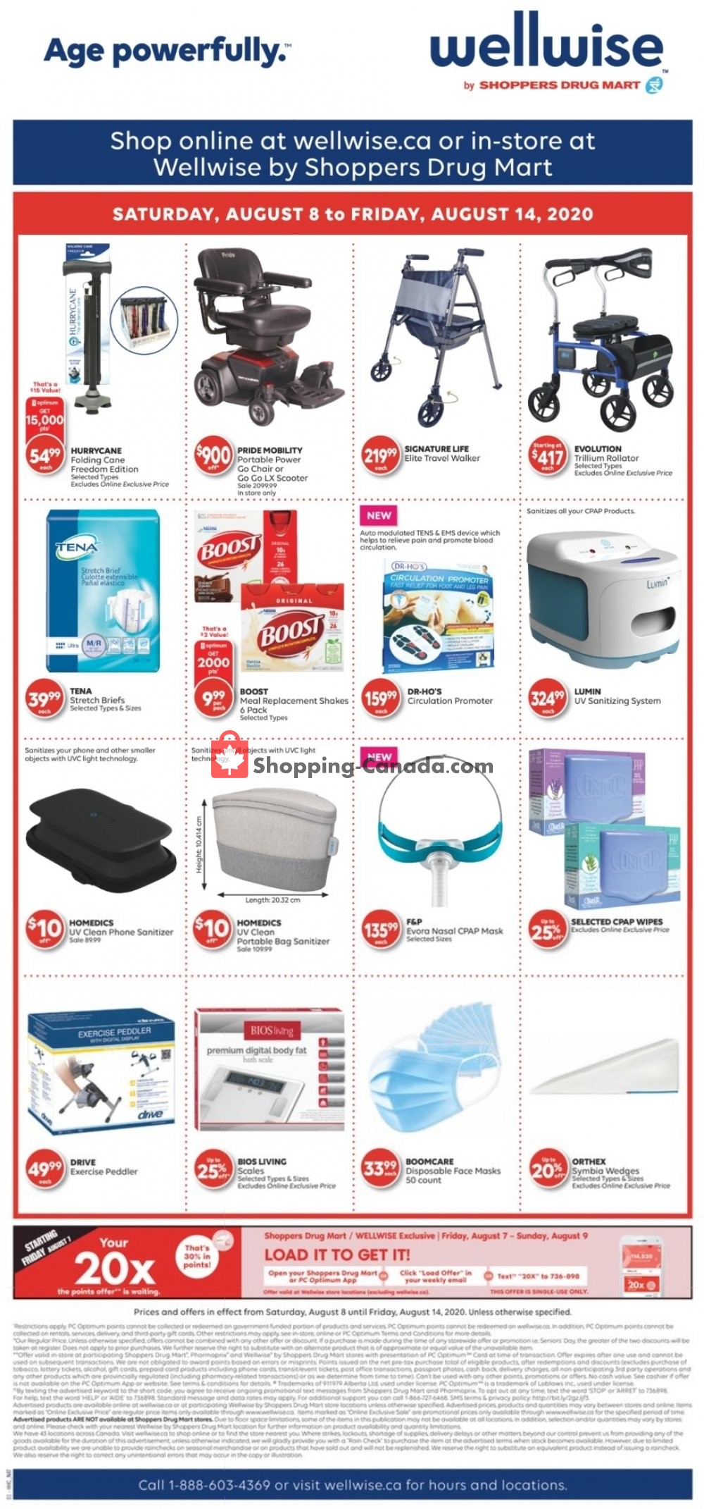 WellWise by Shoppers Drug Mart flyer from Saturday August 8, 2020 to Friday August 14, 2020 - page 1