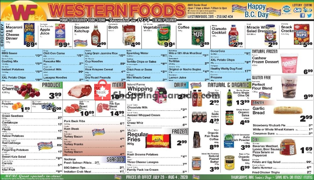 Western Foods flyer from Wednesday July 29, 2020 to Tuesday August 4, 2020 - page 1