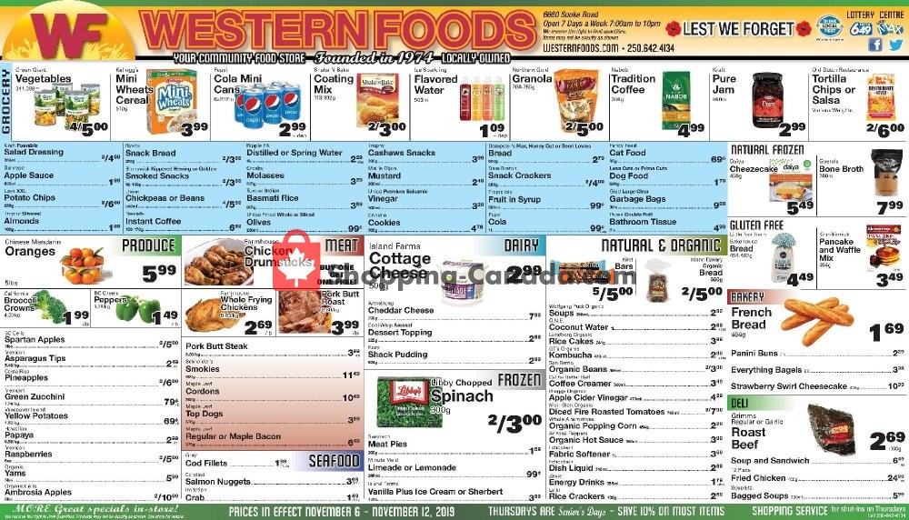 Western Foods flyer from Wednesday November 6, 2019 to Tuesday November 12, 2019 - page 1