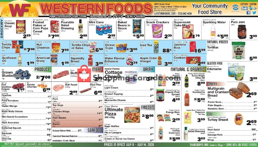Western Foods flyer from Wednesday July 8, 2020 to Tuesday July 14, 2020 - page 1
