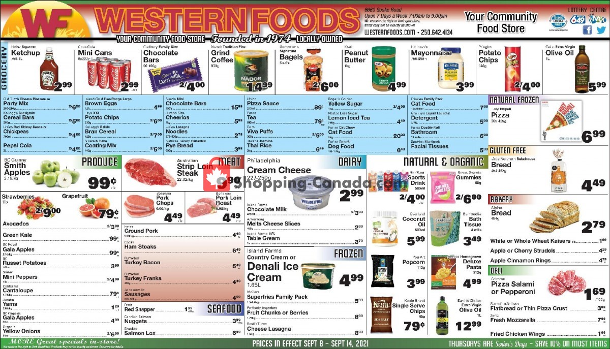 Western Foods flyer from Wednesday September 8, 2021 to Tuesday September 14, 2021 - page 1