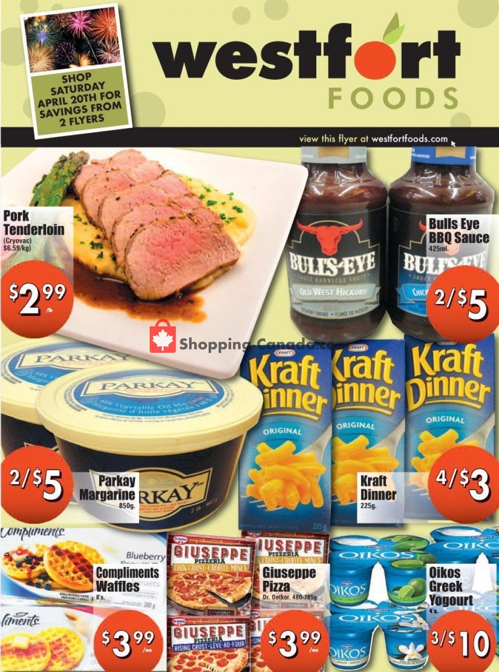 Westfort Foods flyer from Saturday April 20, 2019 to Thursday April 25, 2019 - page 1