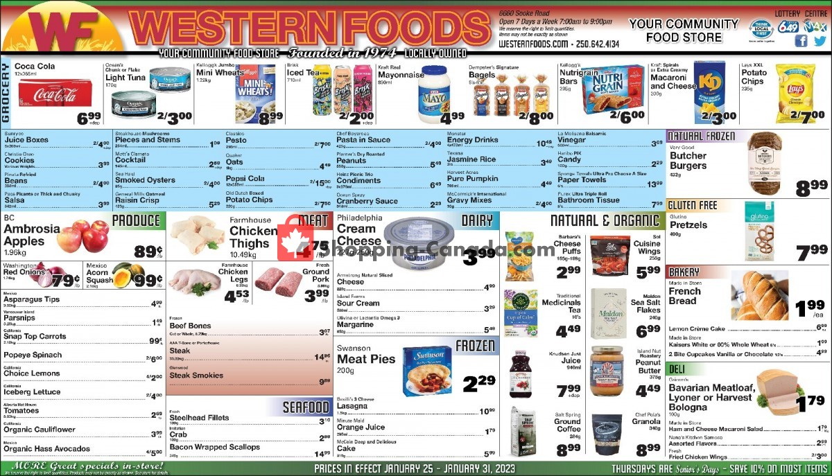 WF Western Foods flyer from Wednesday January 25, 2023 to Tuesday January 31, 2023 - page 1