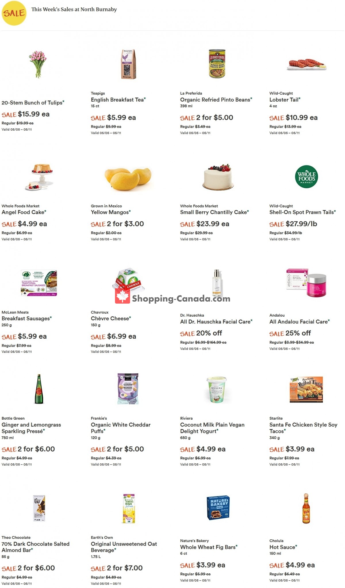 Whole Foods Market flyer from Wednesday May 5, 2021 to Tuesday May 11, 2021 - page 1