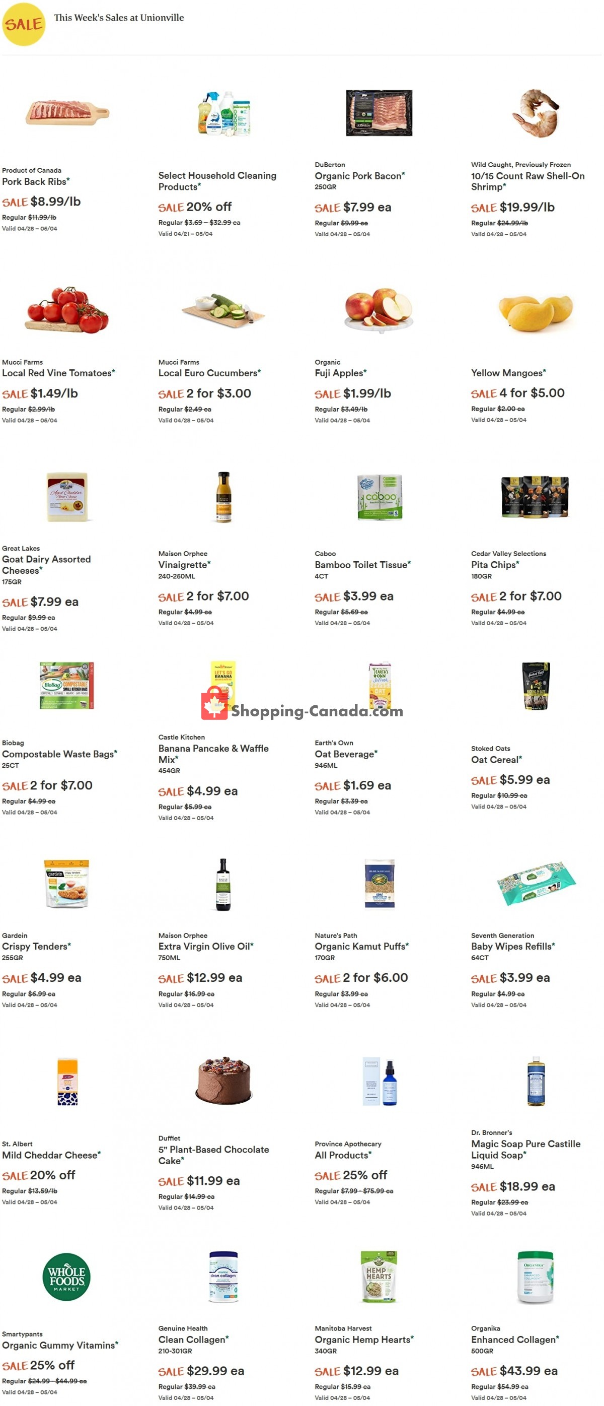 Whole Foods Market flyer from Wednesday April 28, 2021 to Tuesday May 4, 2021 - page 1