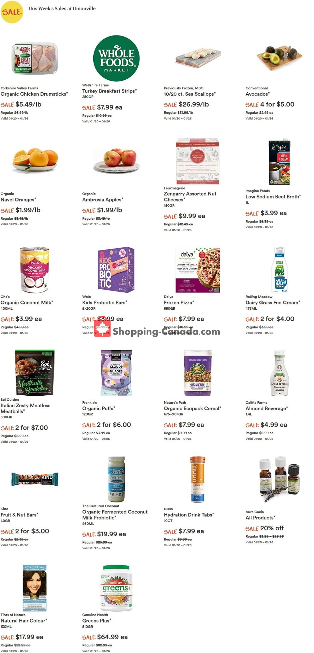 Whole Foods Market flyer from Wednesday January 20, 2021 to Tuesday January 26, 2021 - page 1
