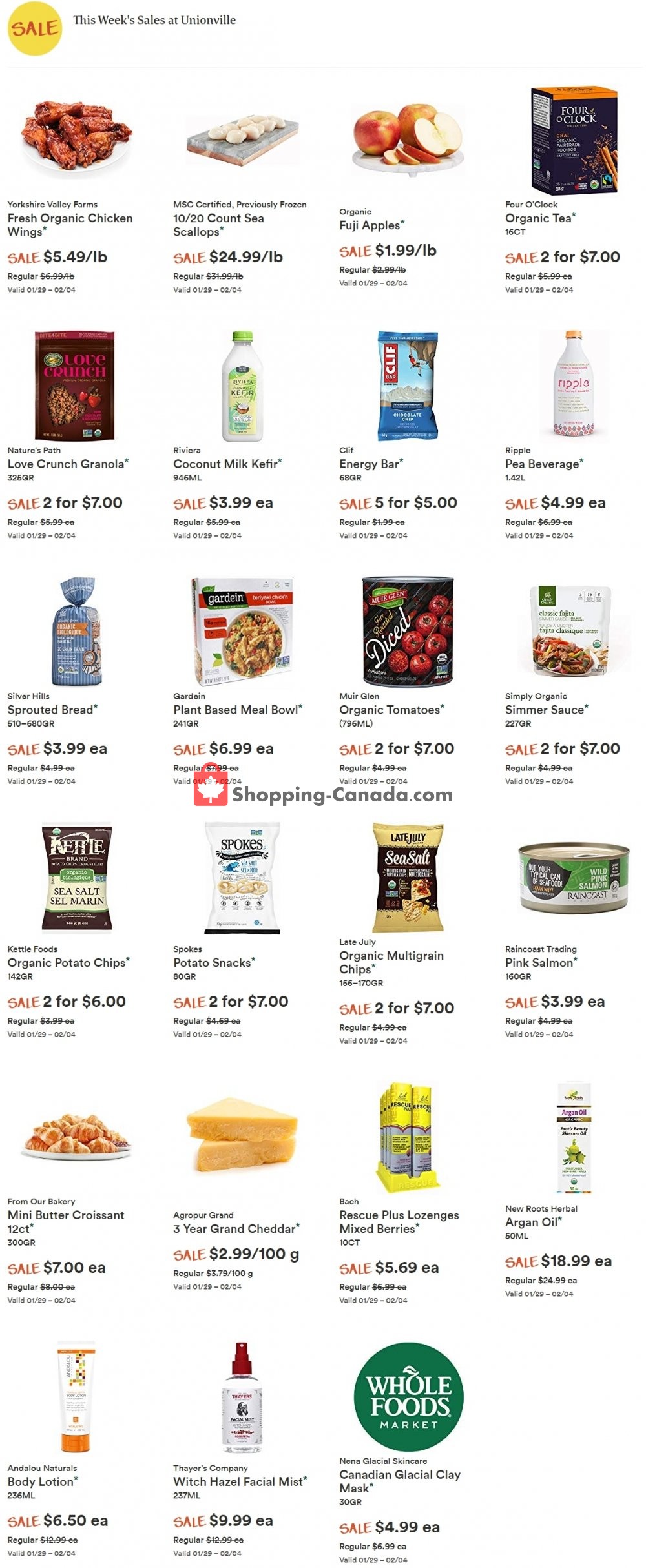 Whole Foods Market flyer from Wednesday January 29, 2020 to Tuesday February 4, 2020 - page 1